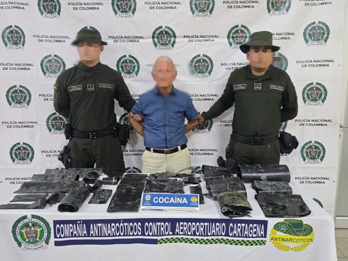 Capturado venezolano de 83 años en Cartagena cuando pretendía viajar a Madrid con cocaína