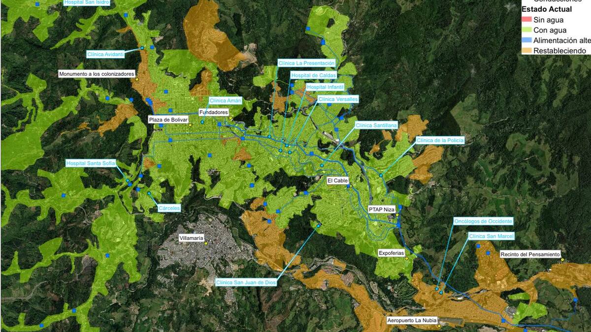 Terminaron las obras y se restableció el suministro del agua en Manizales