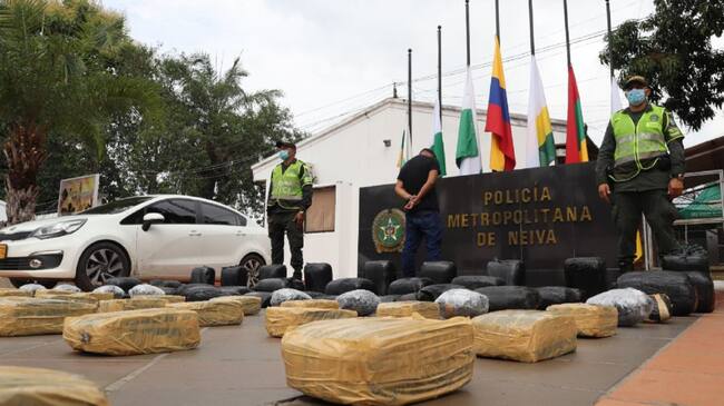 El estupefaciente proveniente de la zona rural del Cuaca estaría avaluado en más de 100 millones de pesos.