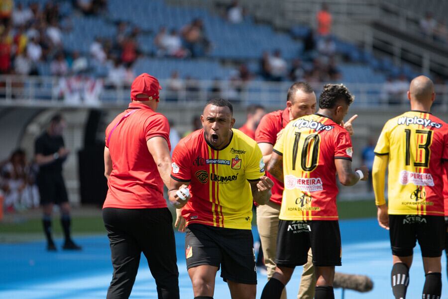 Ángelo Rodríguez anotó el primer tanto del Pereira en su duelo ante Once Caldas / Colprensa