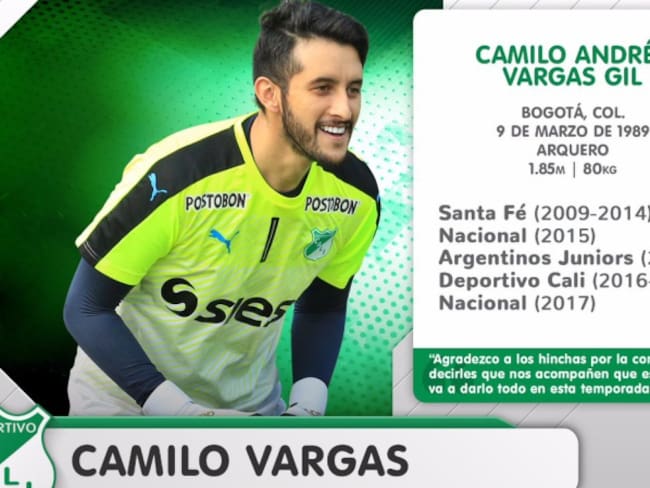 Deportivo Cali oficializó la llegada de Camilo Vargas