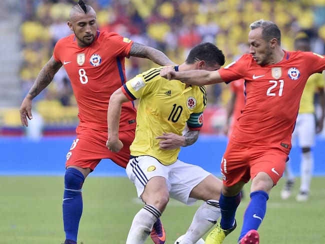 Diez datos previos al duelo entre Colombia y Chile por cuartos de final