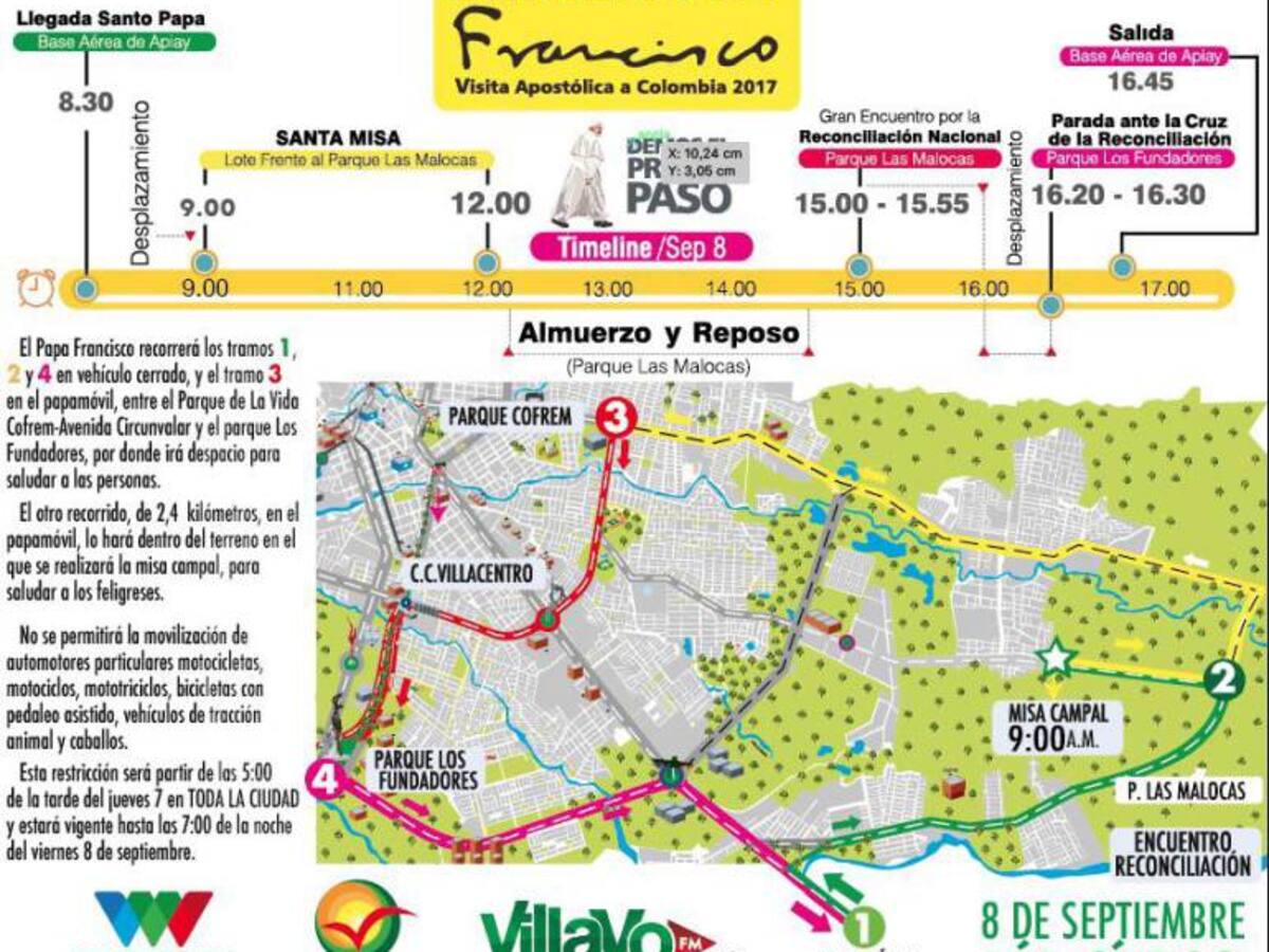 Conozca cómo será el ingreso para los eventos con el papa en Villavicencio