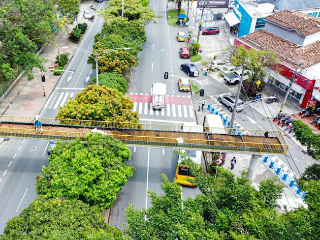 Puentes reciclados en Medellín. Foto: Alcaldía de Medellín.