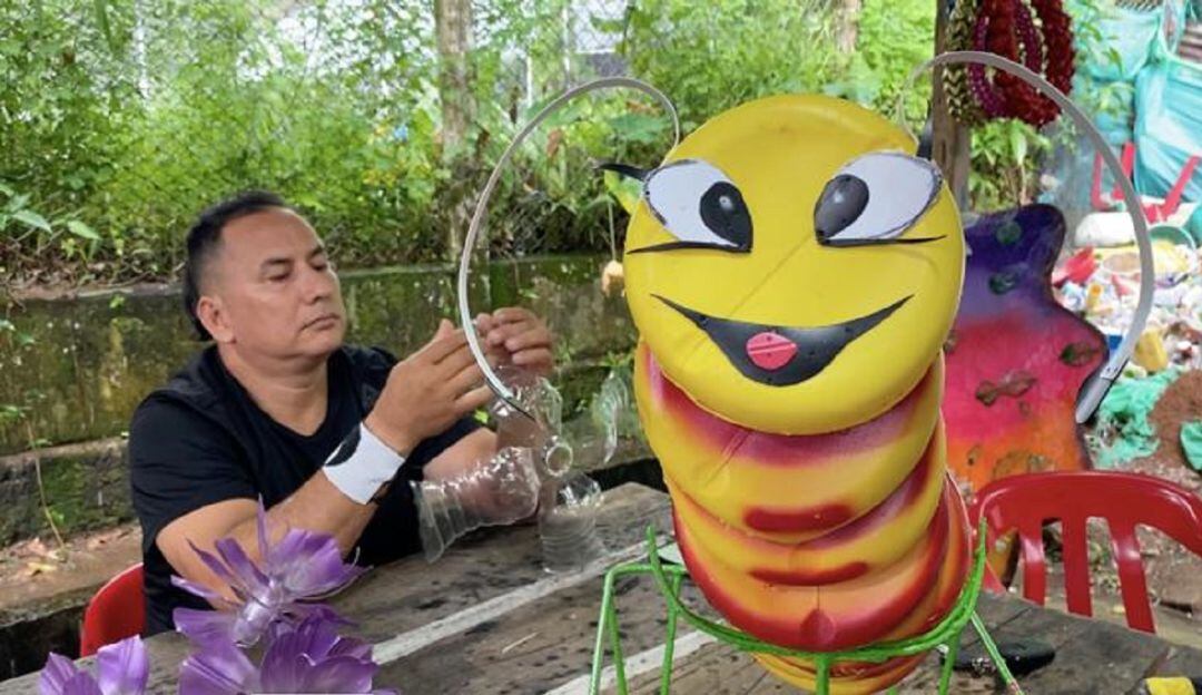 Trabajo de la Asociación Andino Amazónica para la Recuperación del Material Reciclado.
