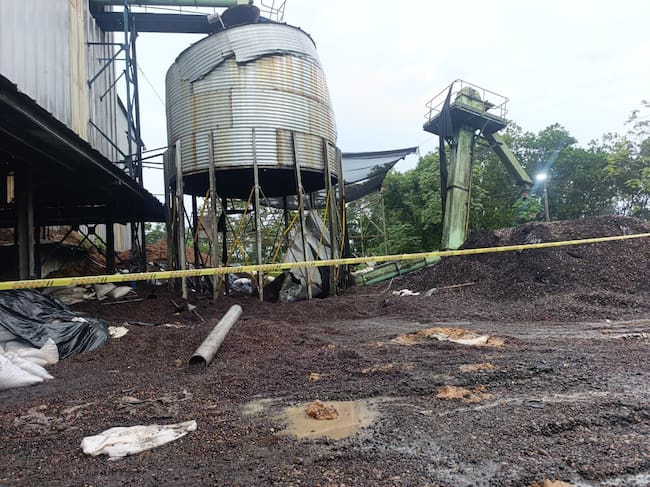 Colapso de estructura en empresa palmicultora del Catatumbo. / Foto: Cortesía.