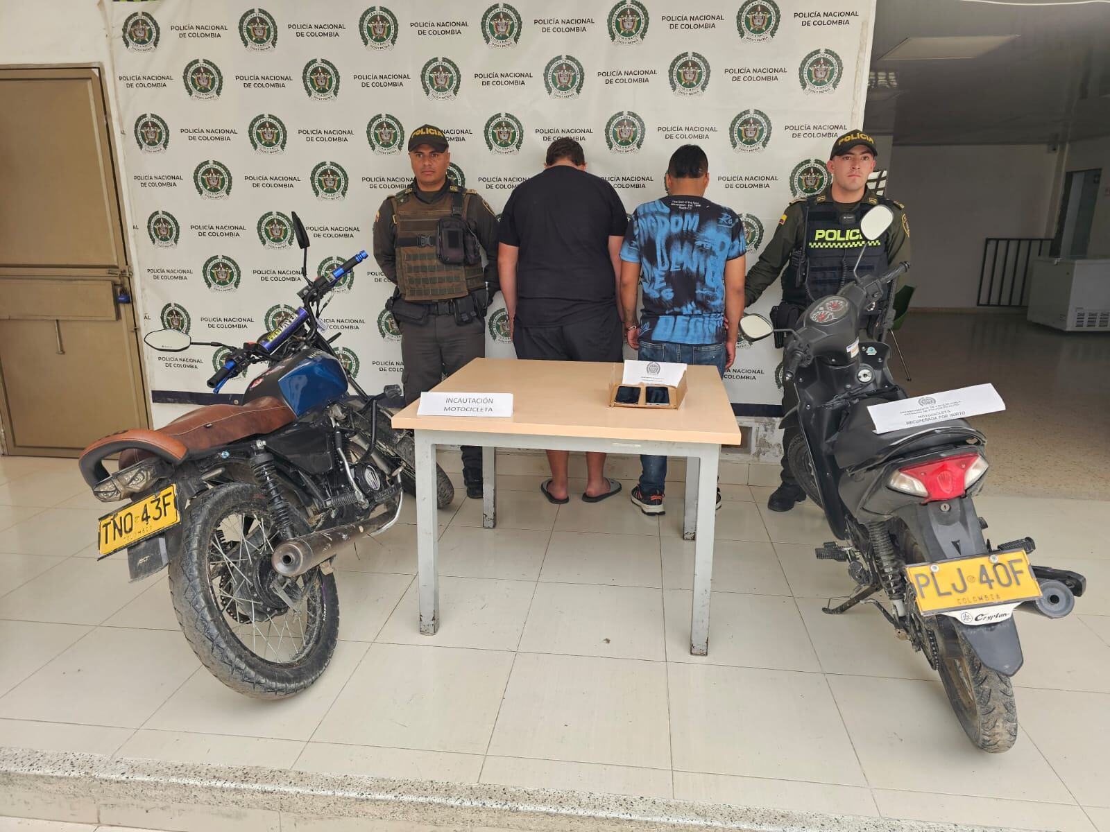 La inmovilización de otra moto NKD. Foto policía Pitalito