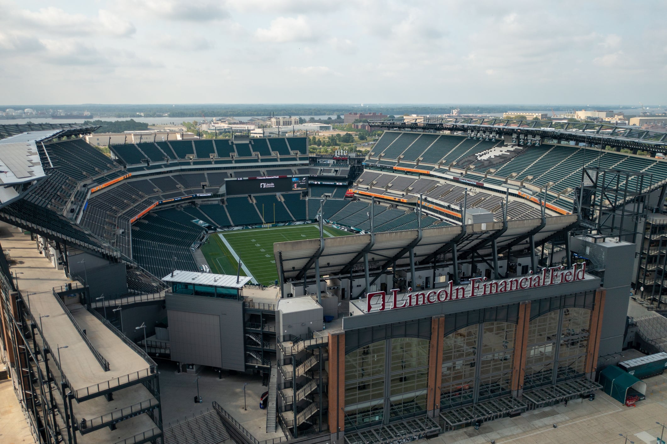 Philadelphia, United States – Aerial view of Lincoln Financial Field Football Stadium