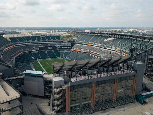 Philadelphia, United States – Aerial view of Lincoln Financial Field Football Stadium