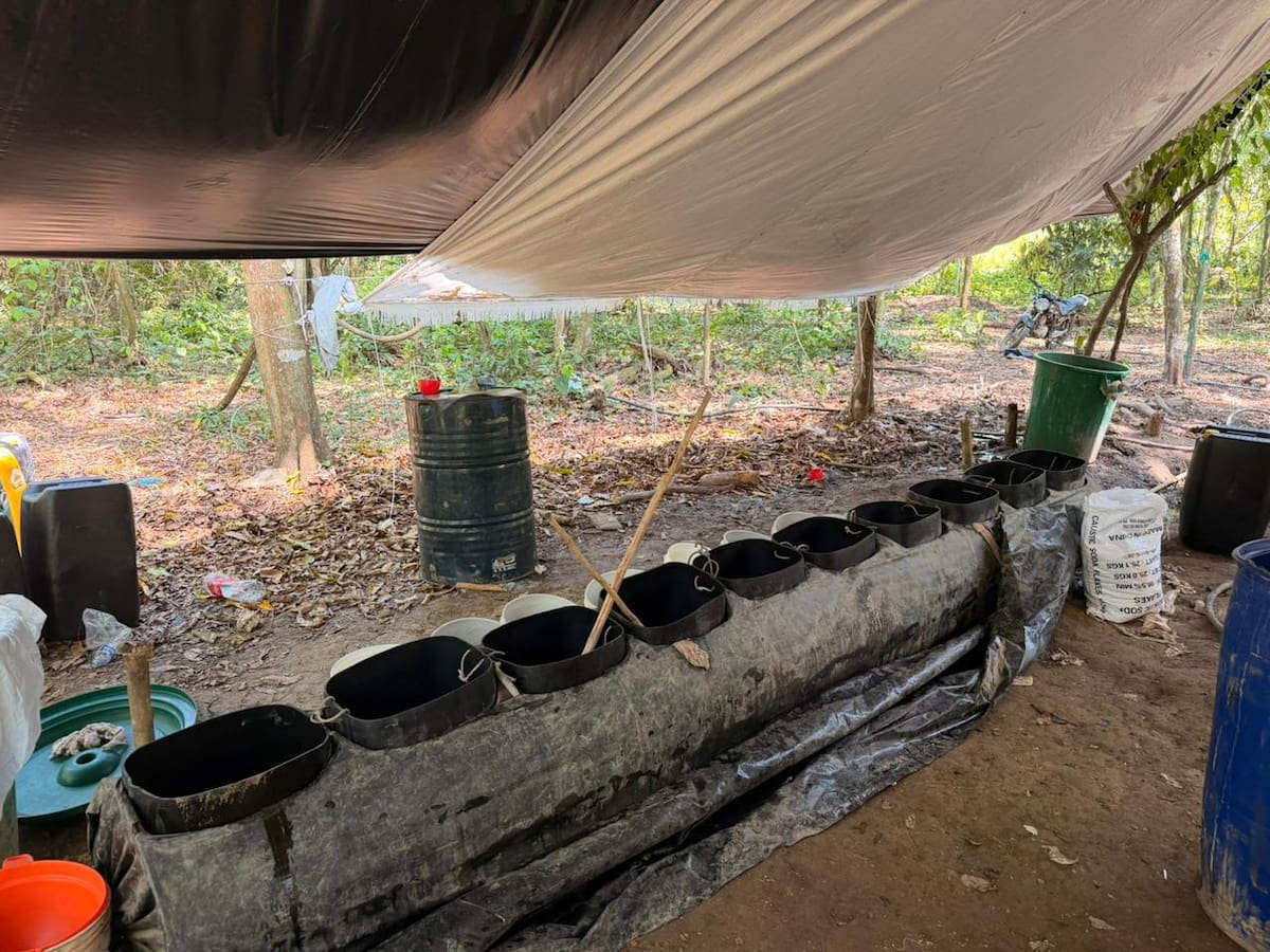 Autoridades en Cúcuta destruyeron laboratorio destinado al procesamiento de clorhidrato de cocaína