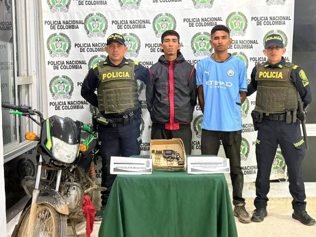 Dos hombres fueron capturados con un arma de fuego ilegal en Magangué, Bolívar