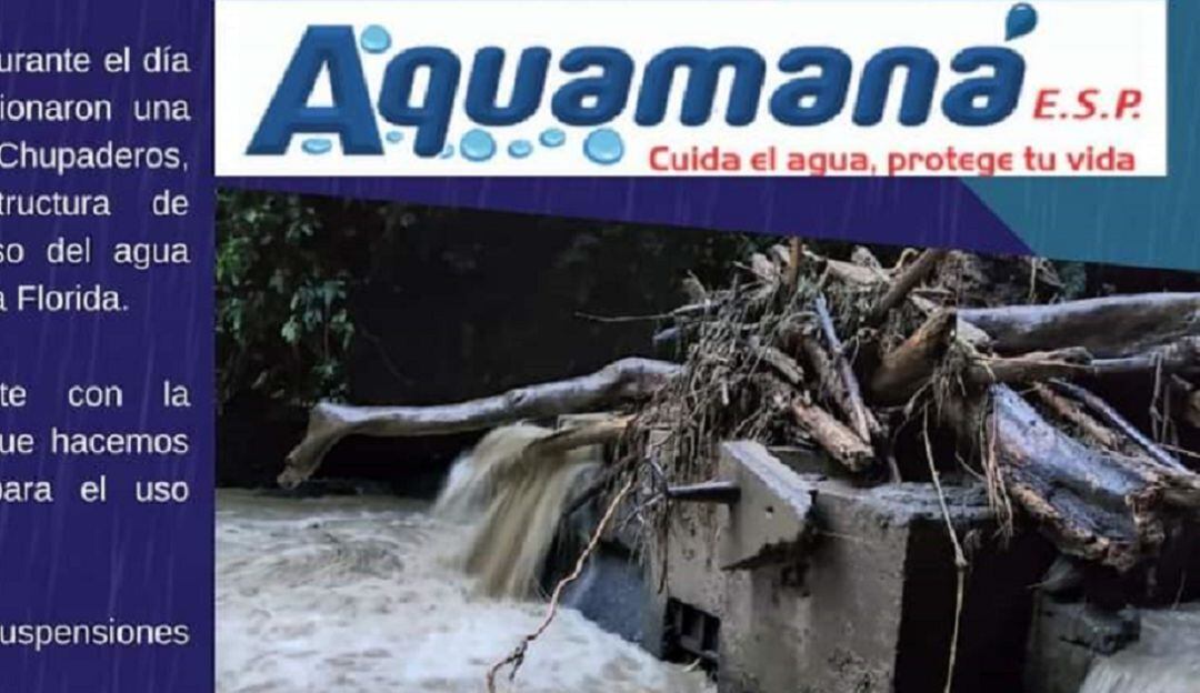 Daños en la bocatoma Chupaderos afectan el servicio de agua en Villamaría