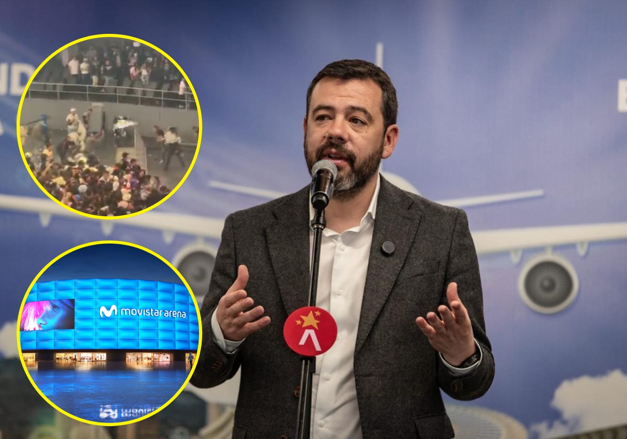 Alcalde Galán confirma una persona muerta tras enfrentamientos en el Movistar Arena. Foto: Distrito de Bogotá/ Movista Arena,