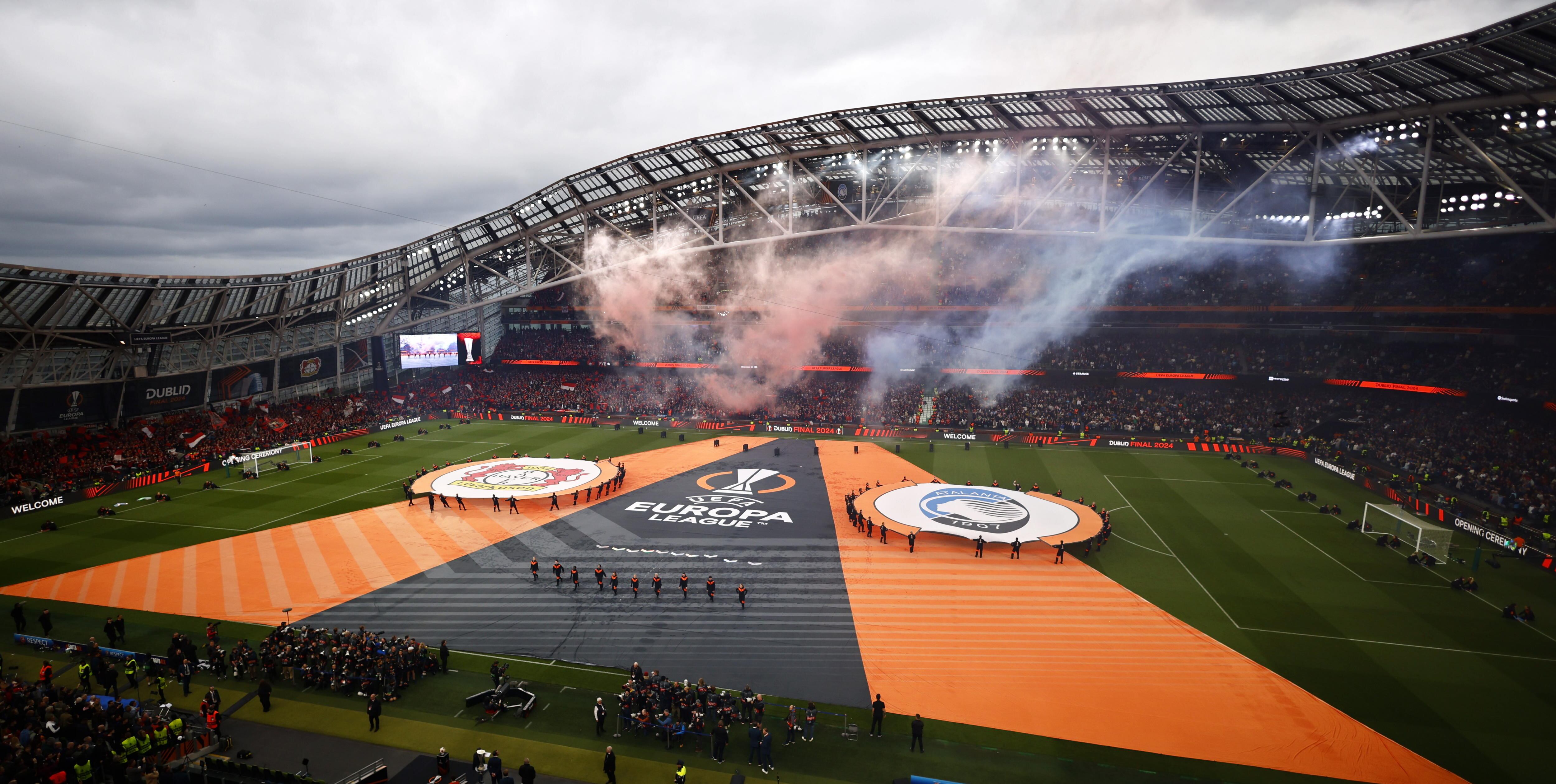 Dublin (Ireland), 22/05/2024.- General view of the stadium prior to the UEFA Europa League Final soccer match of Atalanta BC against Bayer 04 Leverkusen, in Dublin, Ireland, 22 May 2024. (Irlanda) EFE/EPA/TOLGA AKMEN