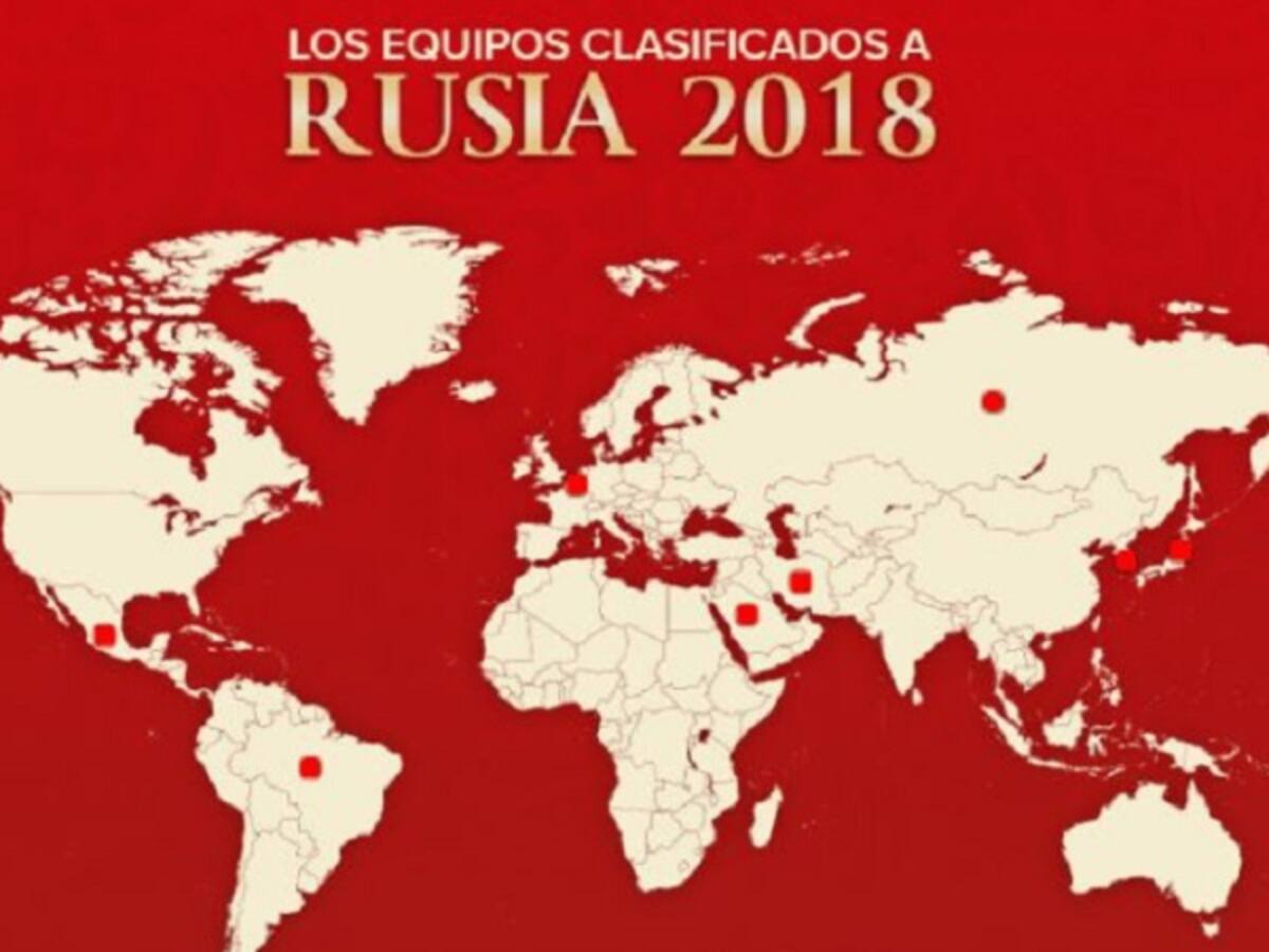 Mapamundi: conozca la selecciones que han clasificado al Mundial