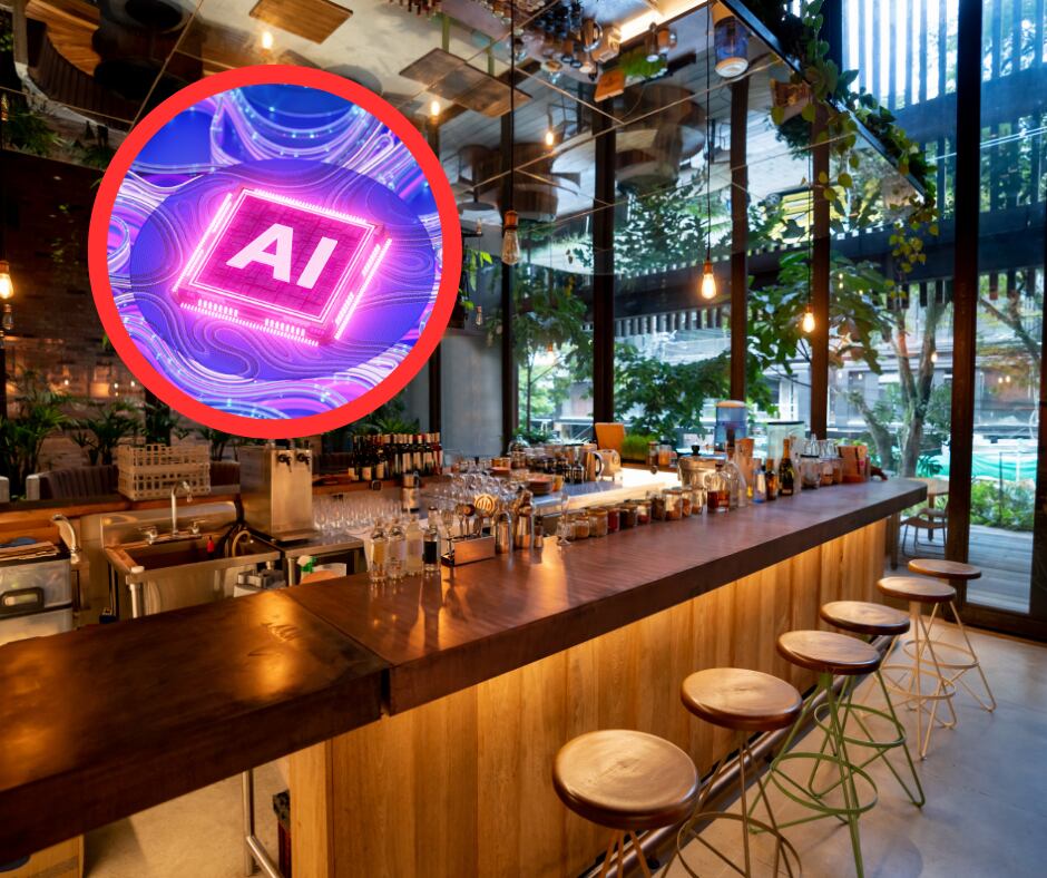 Restaurante y logo IA (Getty Images)