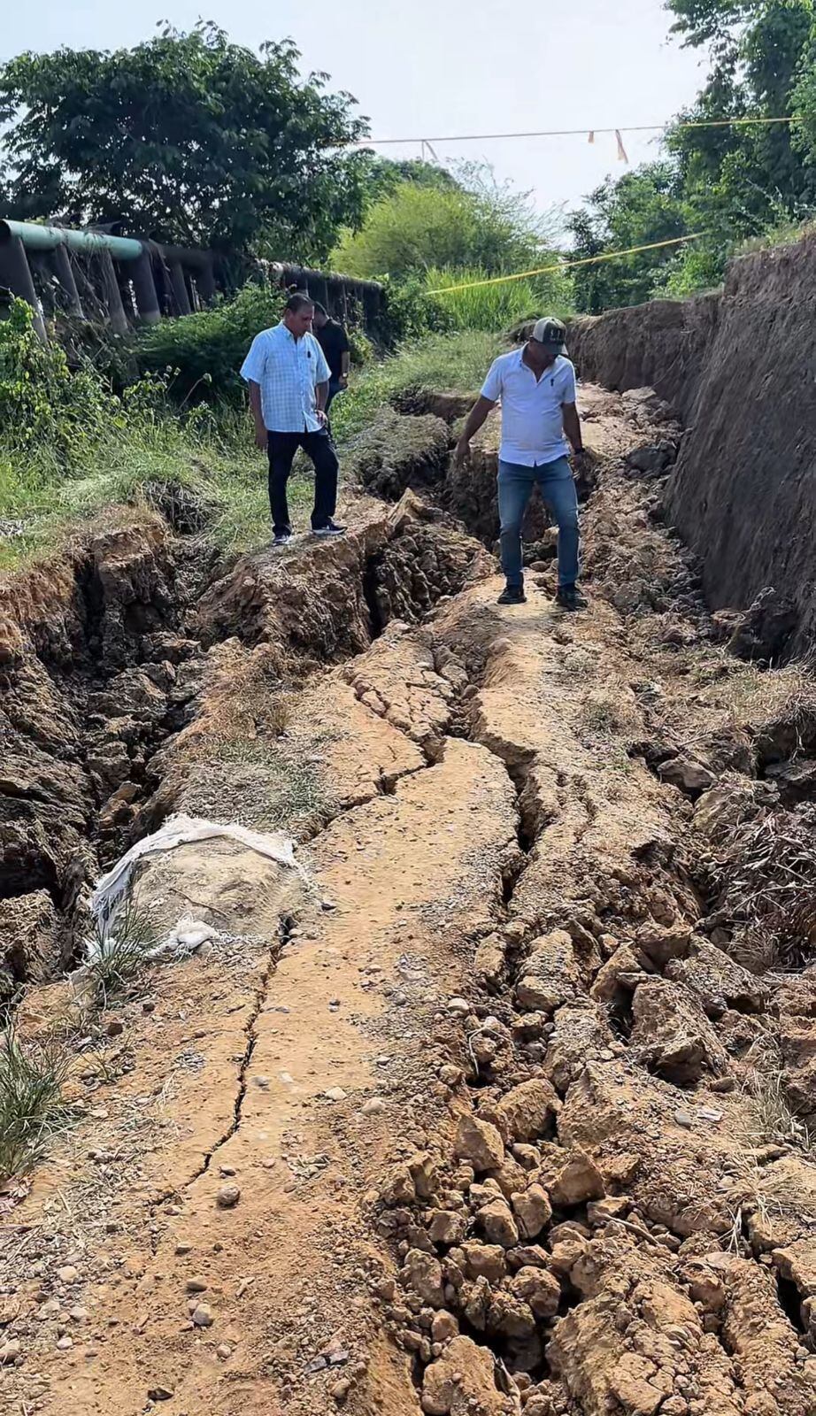 “Aquí se llega a abrir una boca y San Pelayo se inunda a la media hora”: alcalde de San Pelayo por una obra. Foto: prensa Alcaldía de San Pelayo.