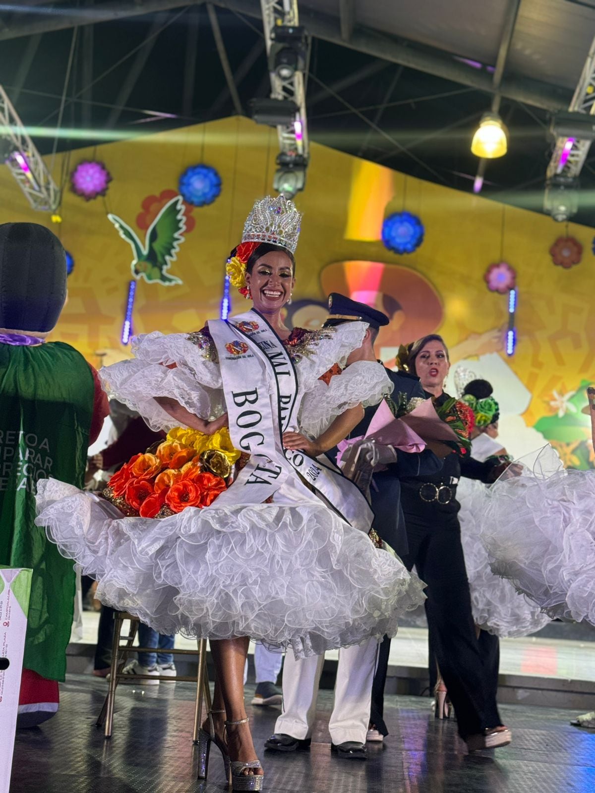 La nueva reina nacional del Bambuco la señorita Bogotá, Tania Gisella Henao García. Foto Corposanpedro