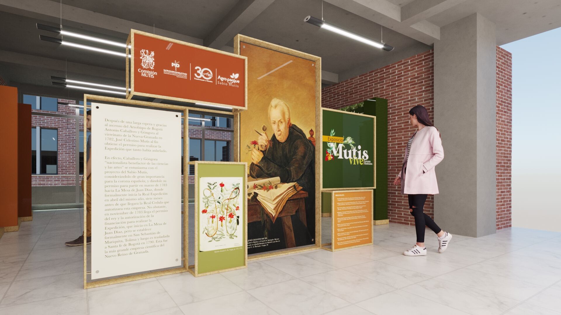 Muestra de la exposición Mutis Vive en la población de Mariquita, Tolima