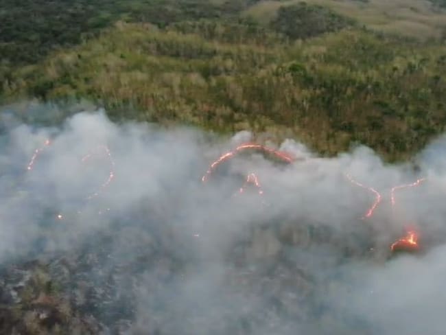 La UNGRD confirma que el incendio forestal de San Onofre ha consumido 1200 hectáreas de bosque