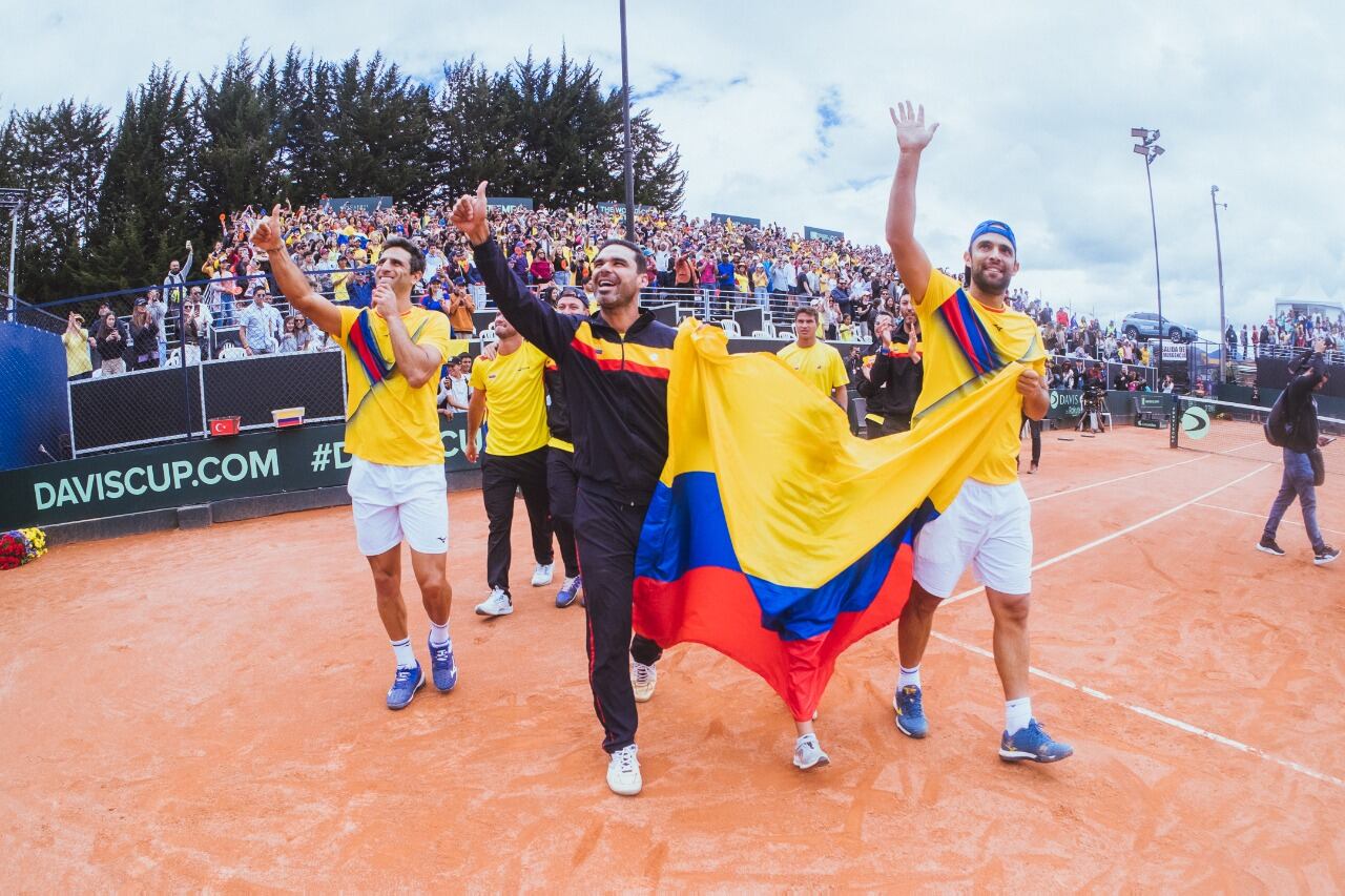 El equipo de Colombia en la Copa Davis / Federación Colombiana de Tenis.