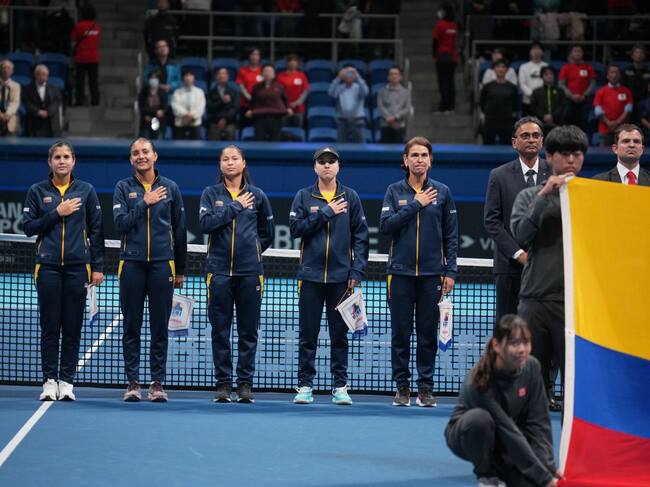 Delegación colombia de tenis femenino en la Billie Jean Cup // Twitter (X): @fedecoltenis