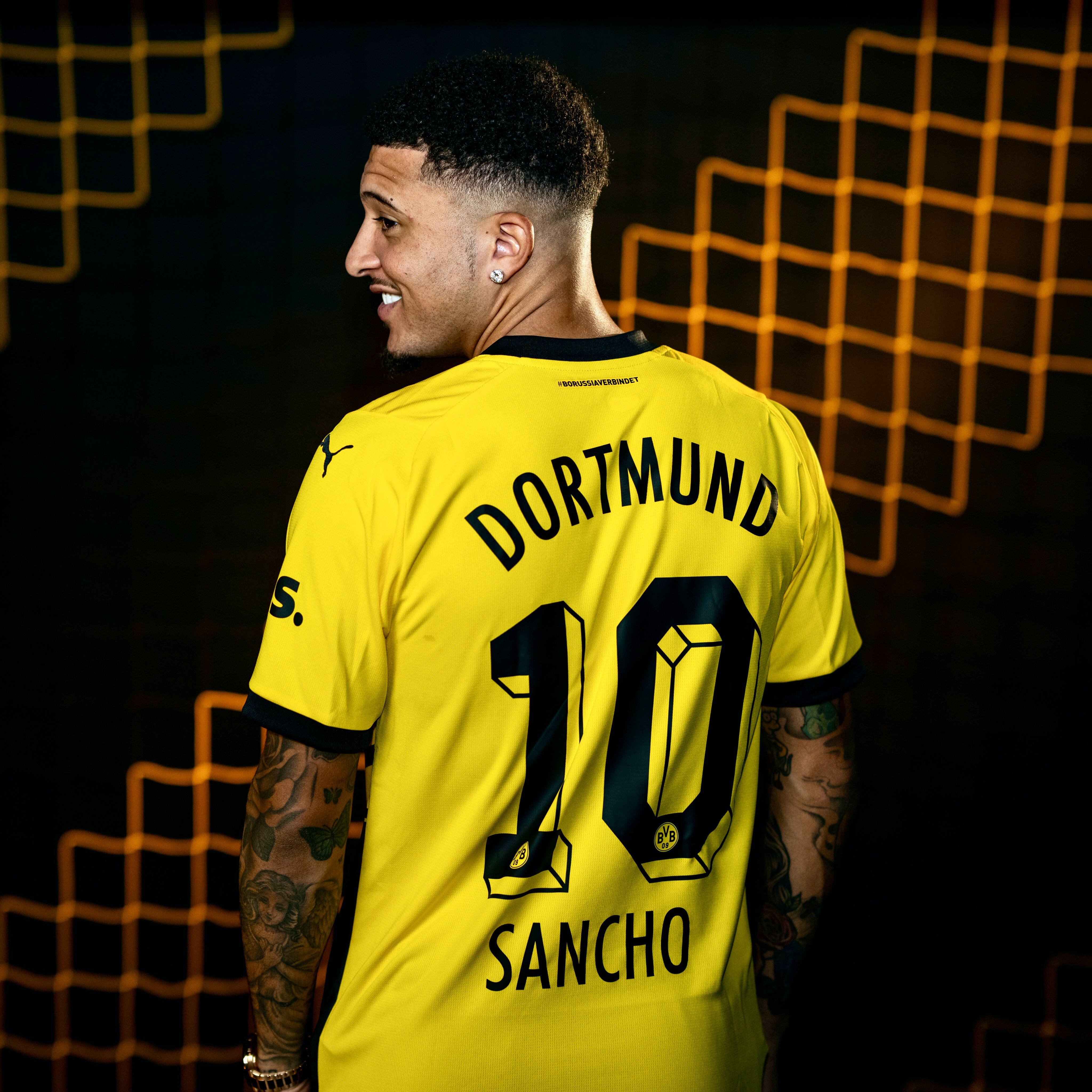 Jadon Sancho se va del Manchester United cedido al Borussia Dortmund. Foto: Twitter oficial del Borussia Dortmund.