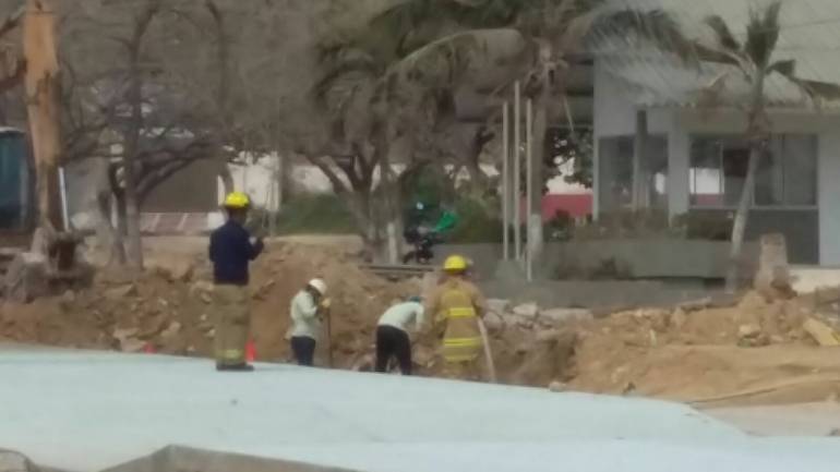 Obras de canalización, arroyo de la María en Barranquilla.