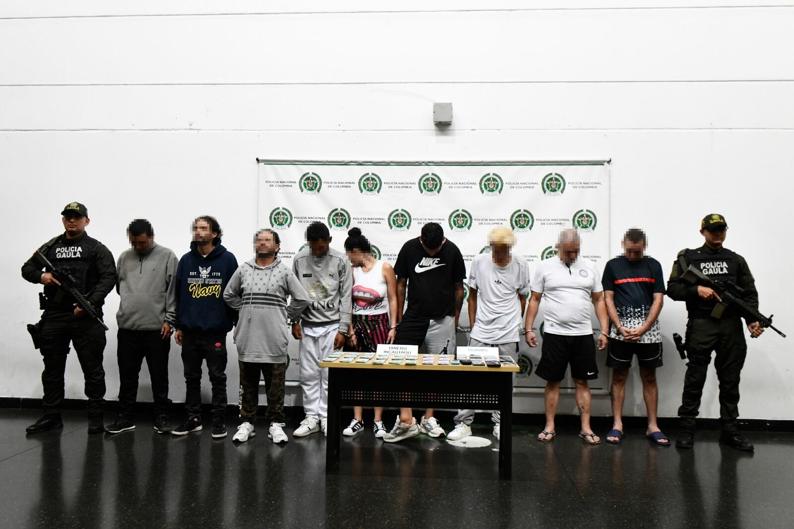 Capturados por robo en zonas ecológicas del Valle de Aburrá- foto policía Metropolitana