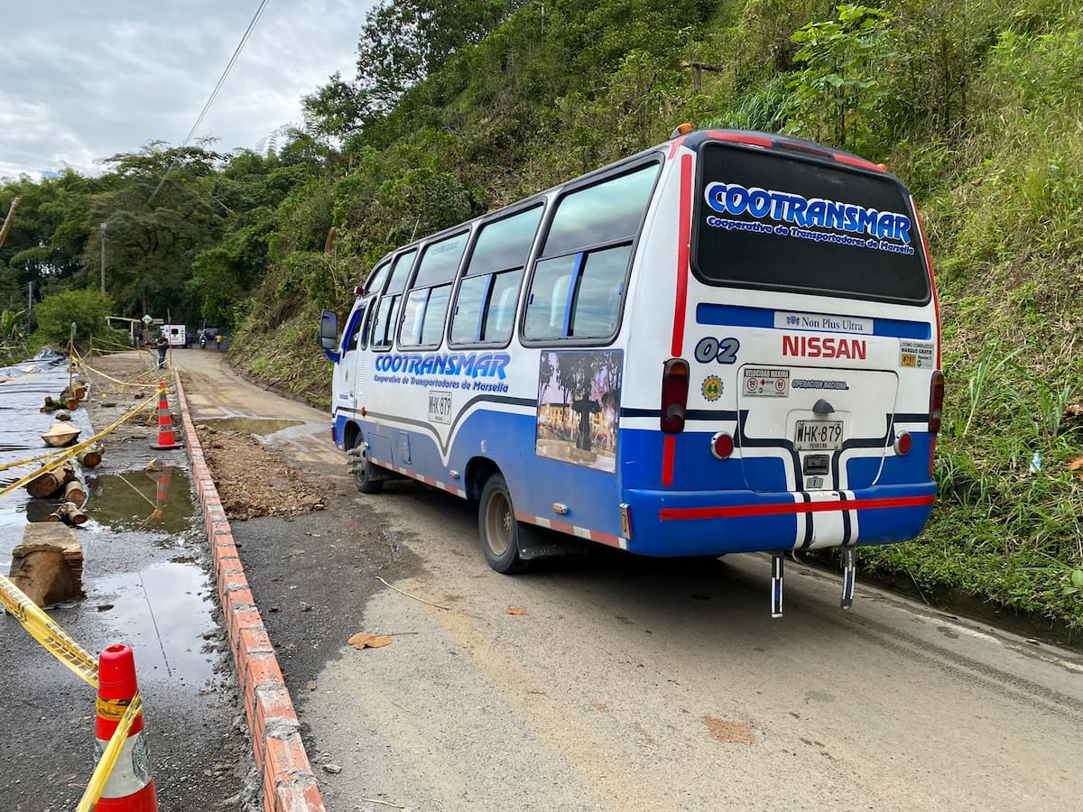 Ya fue habilitada la vía Pereira - Marsella, solo se permite el paso de vehículos livianos