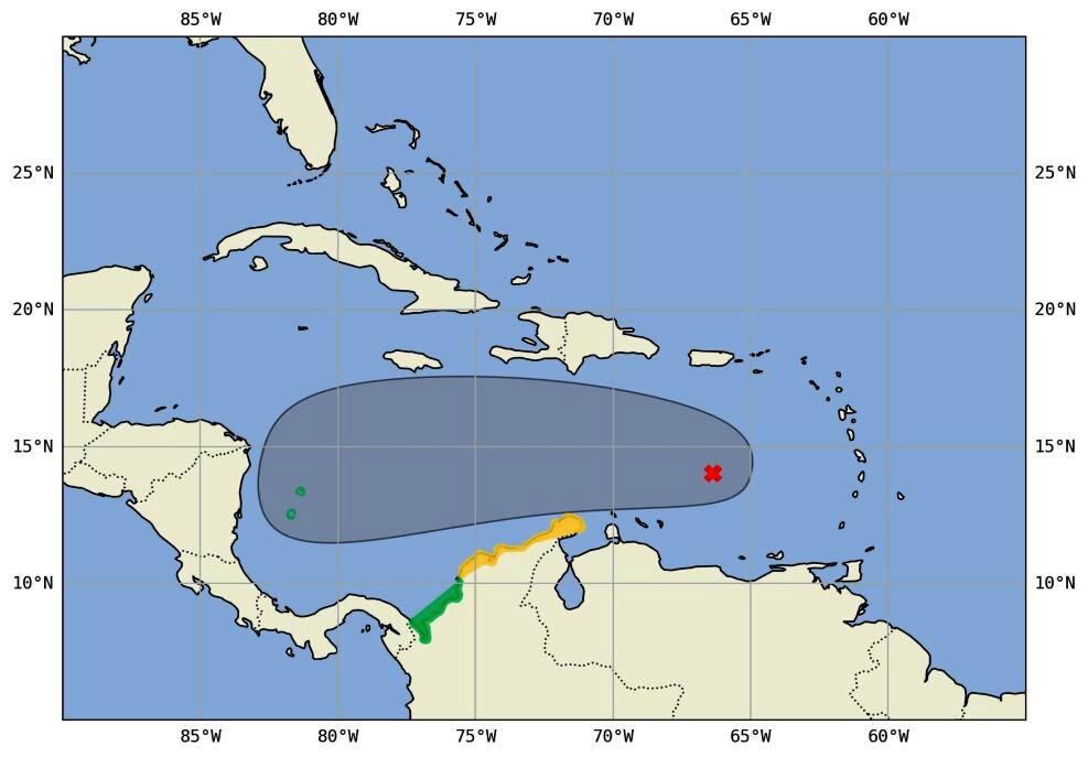 Onda tropical (AL98) con probabilidad de formación ciclónica