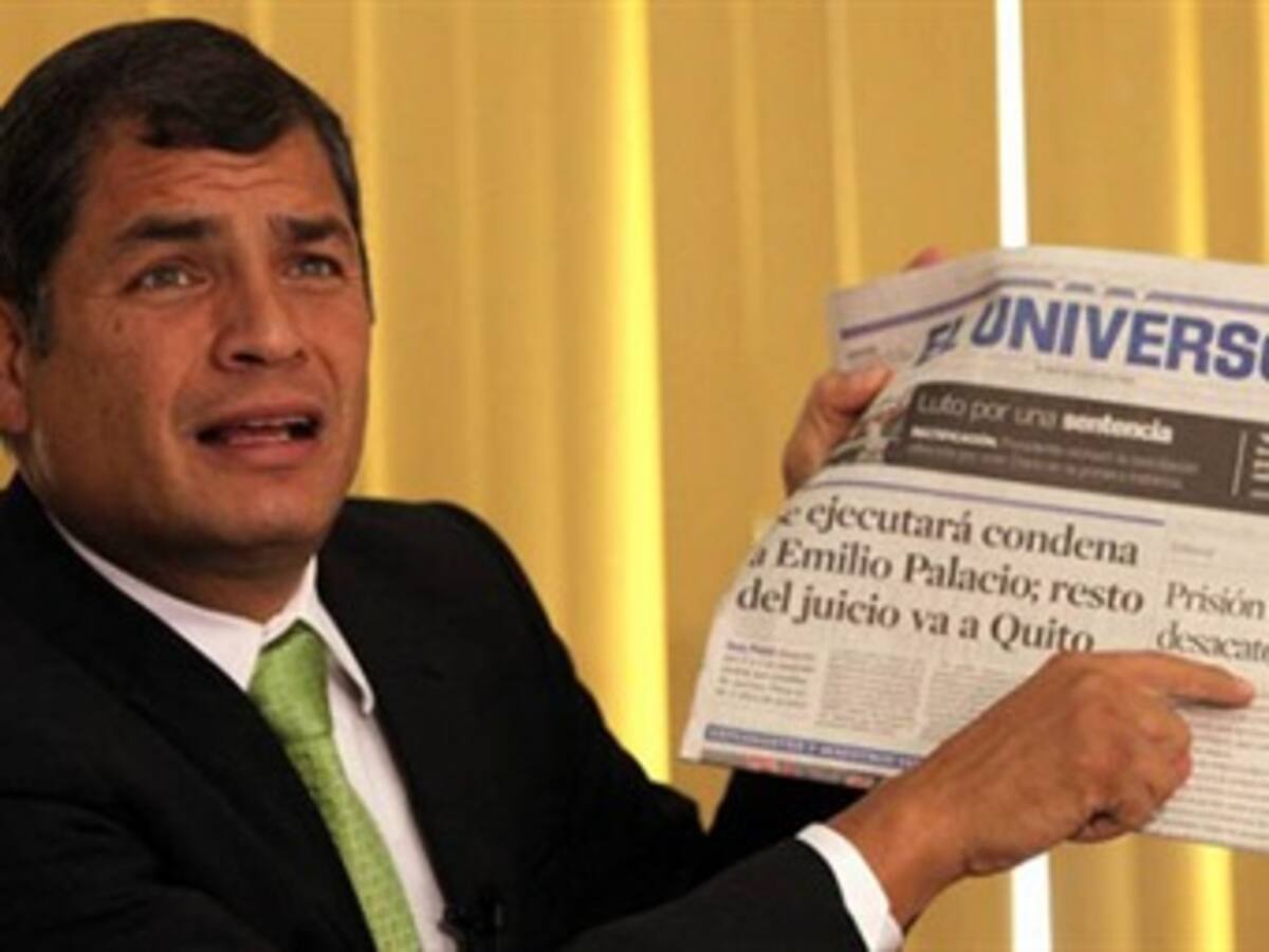 Nuevo enfrentamiento de Rafael Correa con prensa ecuatoriana