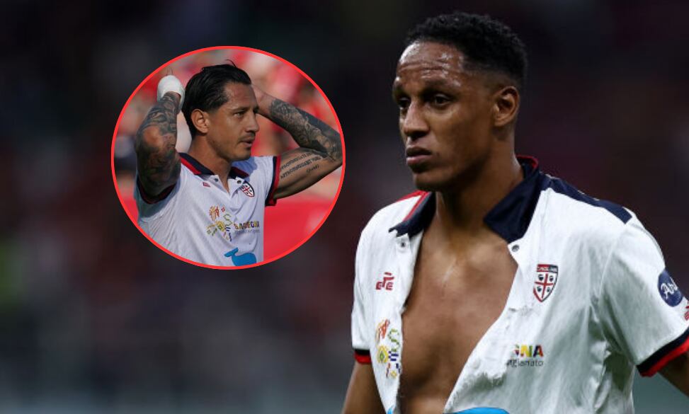 Gianluca Lapadula y Yerry Mina / Getty Images