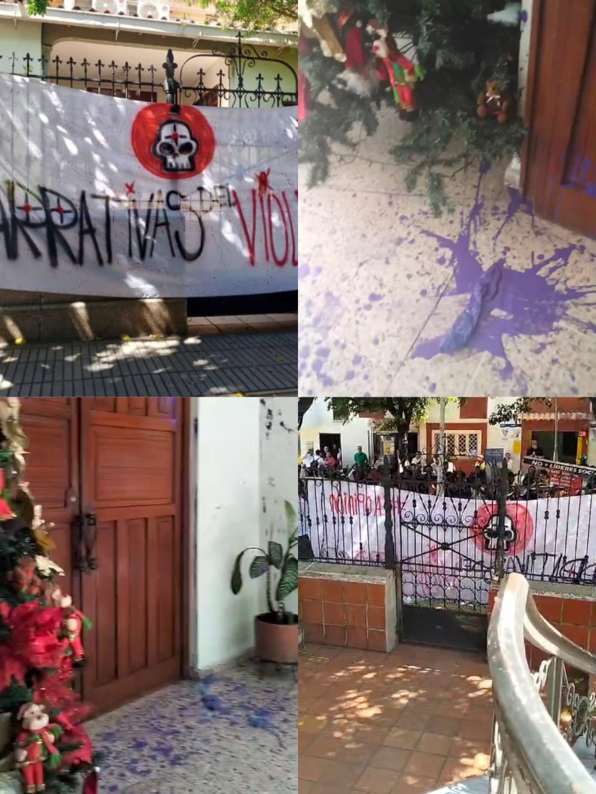 Vandalismo contra las instalaciones de La Opinión / Foto: Cortesía
