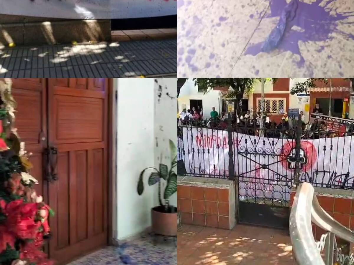 Grupos feministas atacaron las instalaciones del diario La Opinión