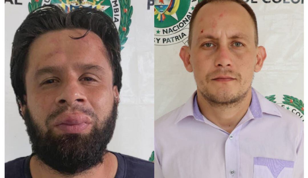 Los delincuentes provenían de Bogotá y Medellín, ambos cuentan con anotaciones judiciales.