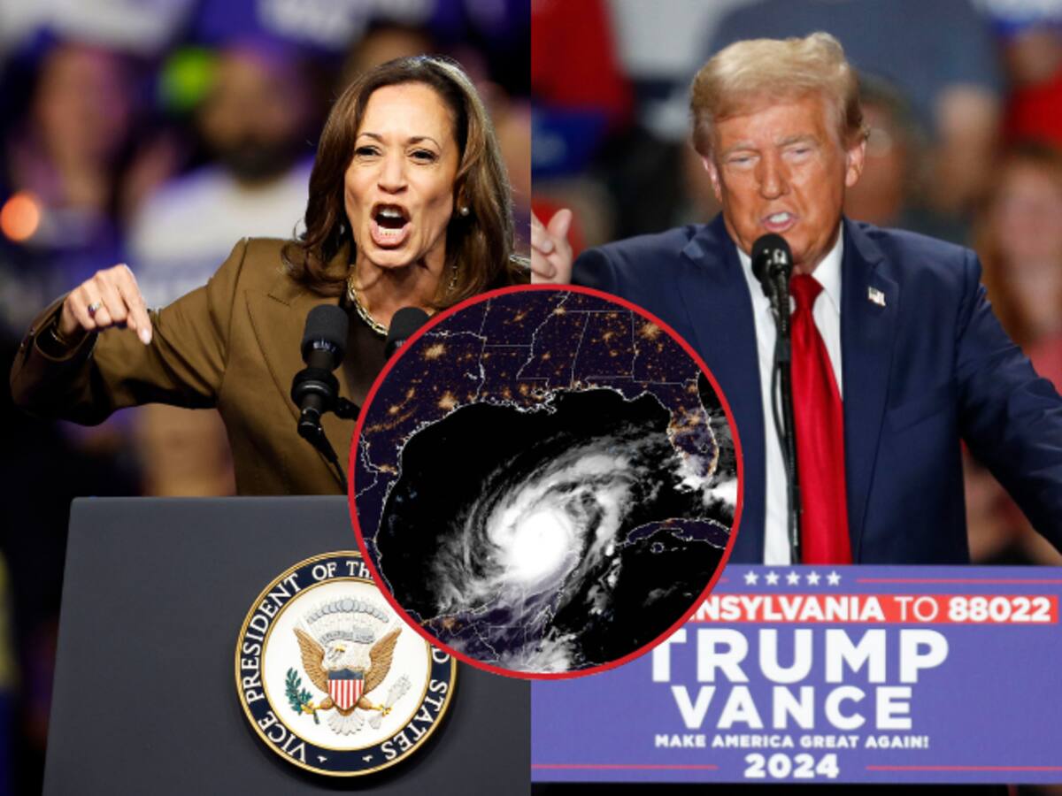 Trump y Harris politizan los huracanes que afectan el país, incluidos dos estados batalla