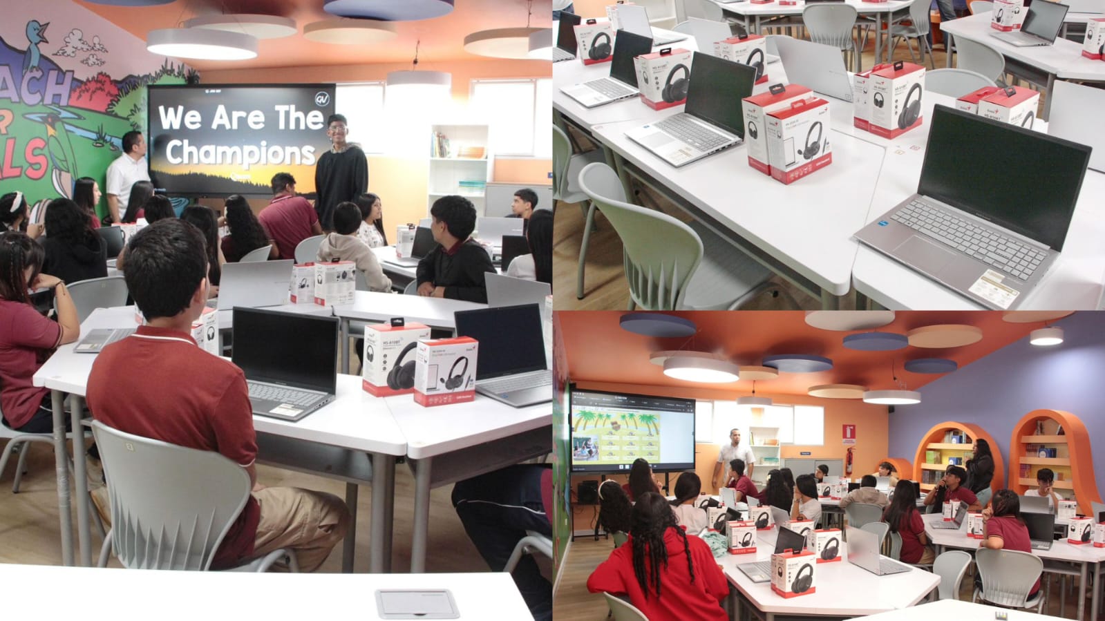 El laboratorio de inglés fue construido con recursos del Distrito y está equipado con herramientas tecnológicas para potenciar el aprendizaje.