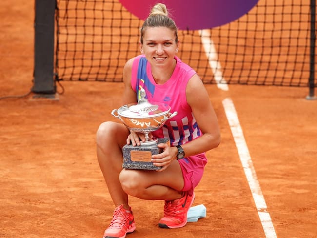 Simona Halep, campeona del Masters de Roma tras retiro de Karolina Pliskova