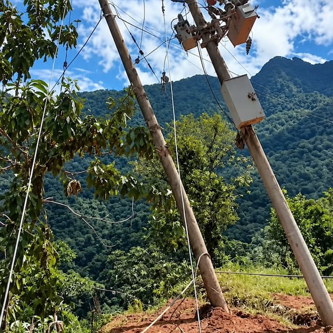 Más de 2.000 usuarios están sin energía tras enfrentamientos en El Tambo, Cauca. Foto: suministrada.