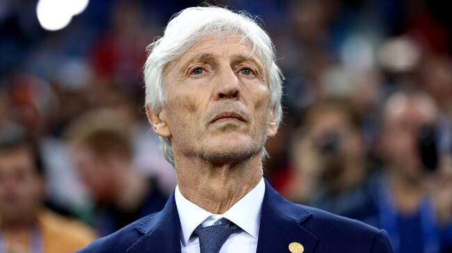 José Pékerman con la Selección Colombia en el Mundial
