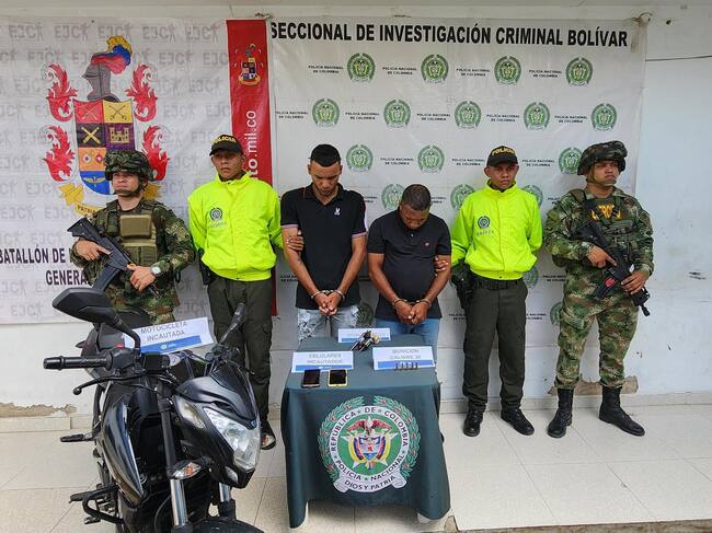 Capturan en flagrancia dos presuntos fleteros que pretendían cometer un hurto en Magangué