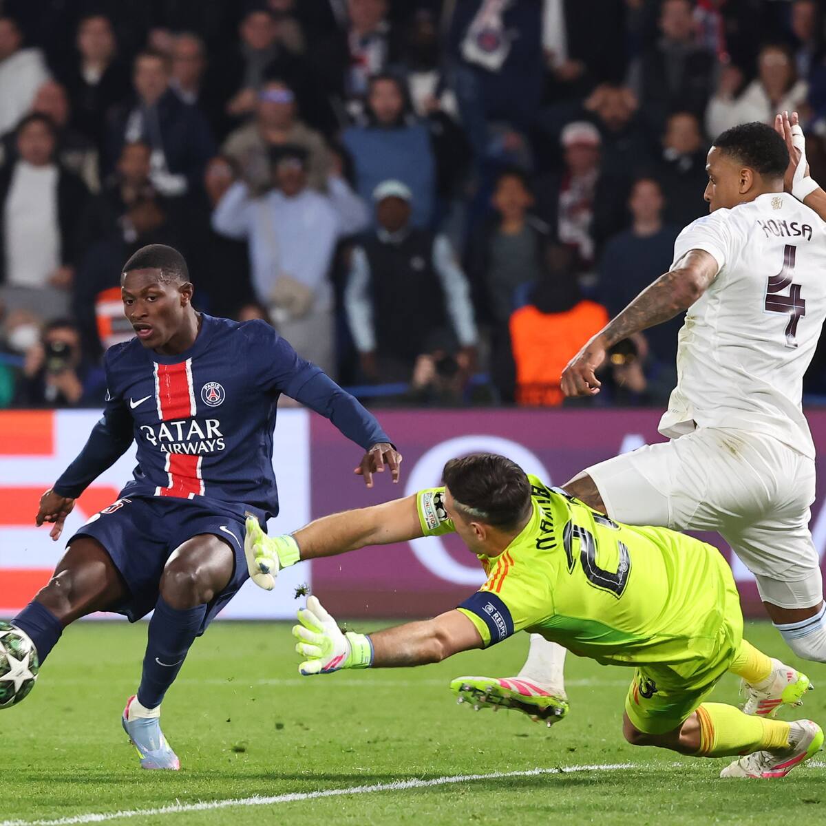 PSG vence al Aston Villa del ´Dibu´ sin problemas y da un paso enorme a las semifinales de Champions