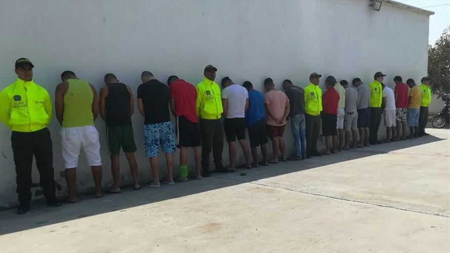 Once abusadores fueron capturados en Barranquilla en “Operación Fortaleza”. Foto: Policía de Barranquilla