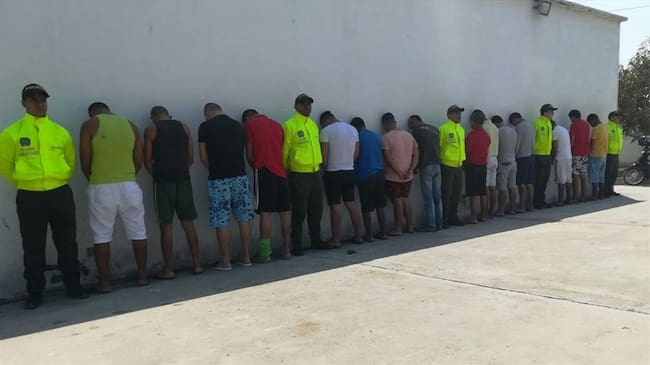 Once abusadores fueron capturados en Barranquilla en “Operación Fortaleza”. Foto: Policía de Barranquilla
