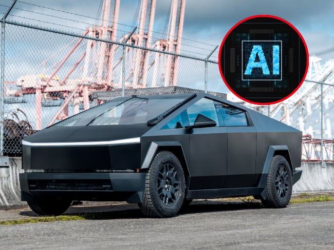 Tesla Cybertruck/Inteligencia Artificial, imágenes de referencia (Getty Images).