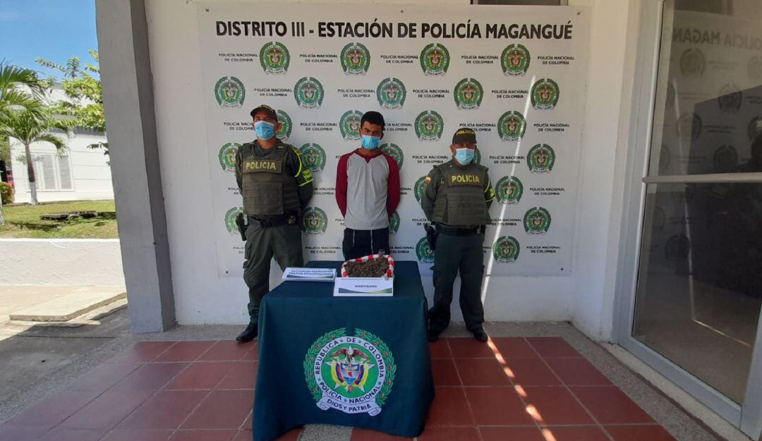 La captura se registró en la vía que comunica de El Bongo a Bodega