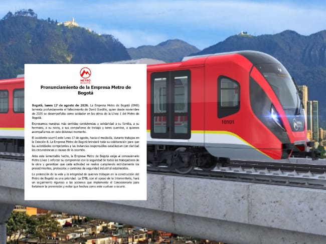 Muere un trabajador en las obras del Metro de Bogotá: piden investigar y reforzar la seguridad