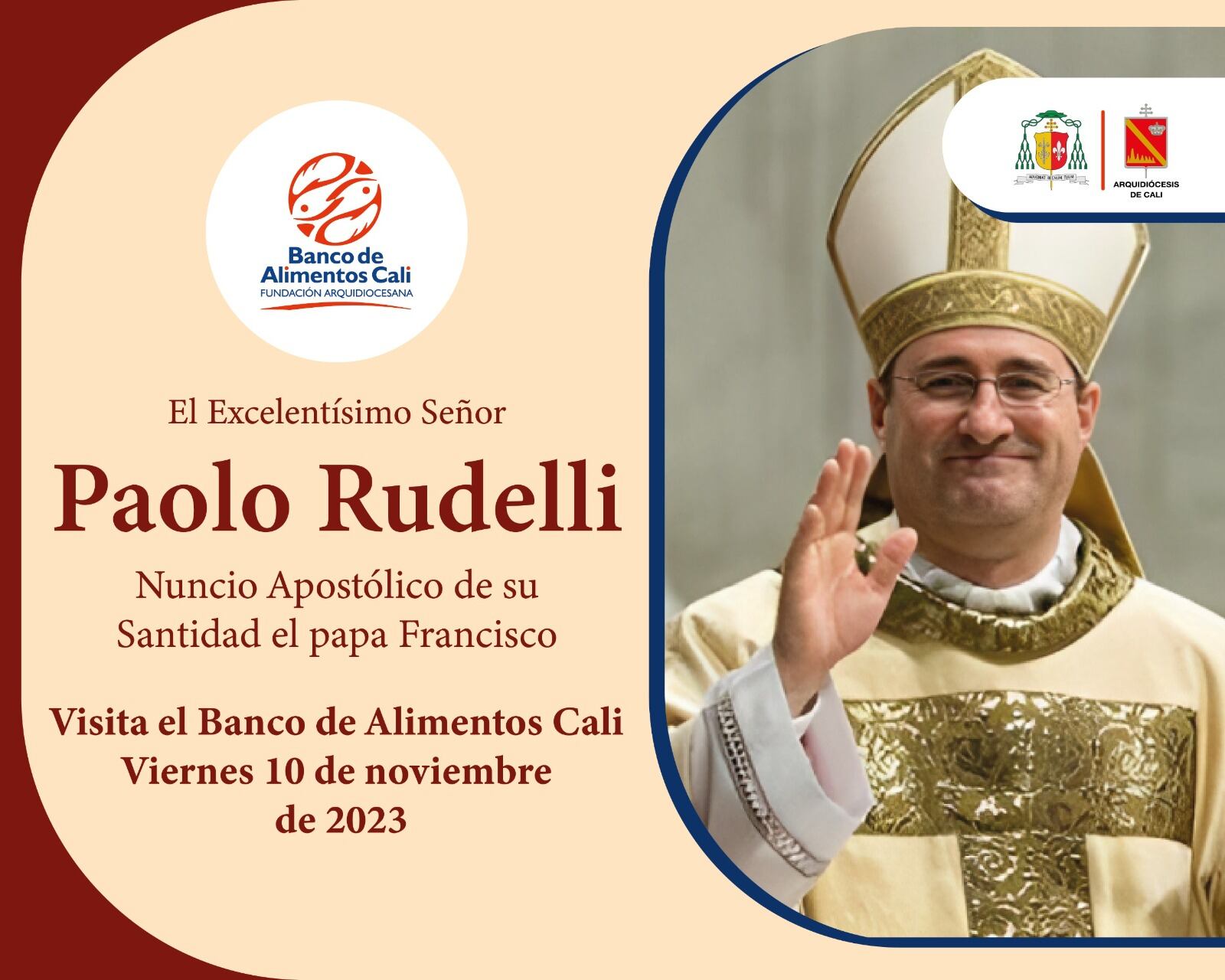 El Nuncio Apostólico del Papa Francisco, Paolo Rudelli.