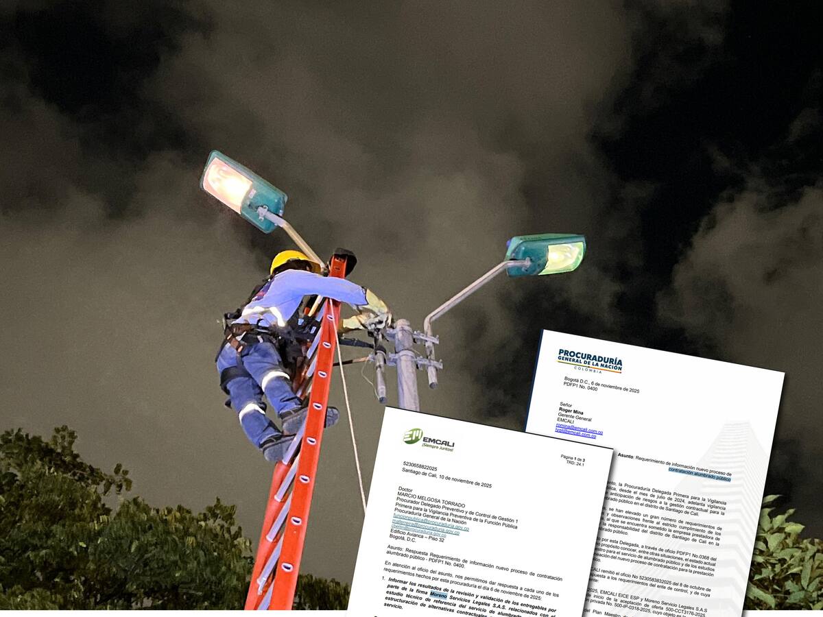 Procuraduría pone lupa a EMCALI por proceso de contratación de alumbrado público